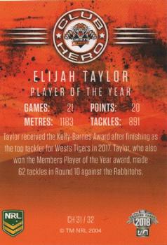 2018 ESP Traders - Club Heroes #CH31 Elijah Taylor Back